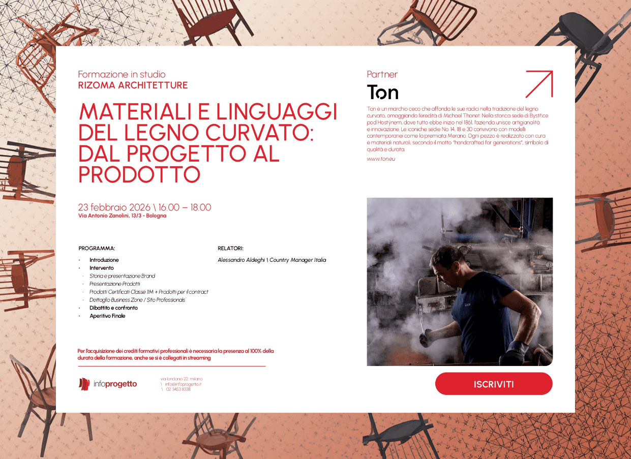 MASTERCLASS presso Rizoma Architetture _ Materiale e linguaggi del legno curvato _ Partner TON